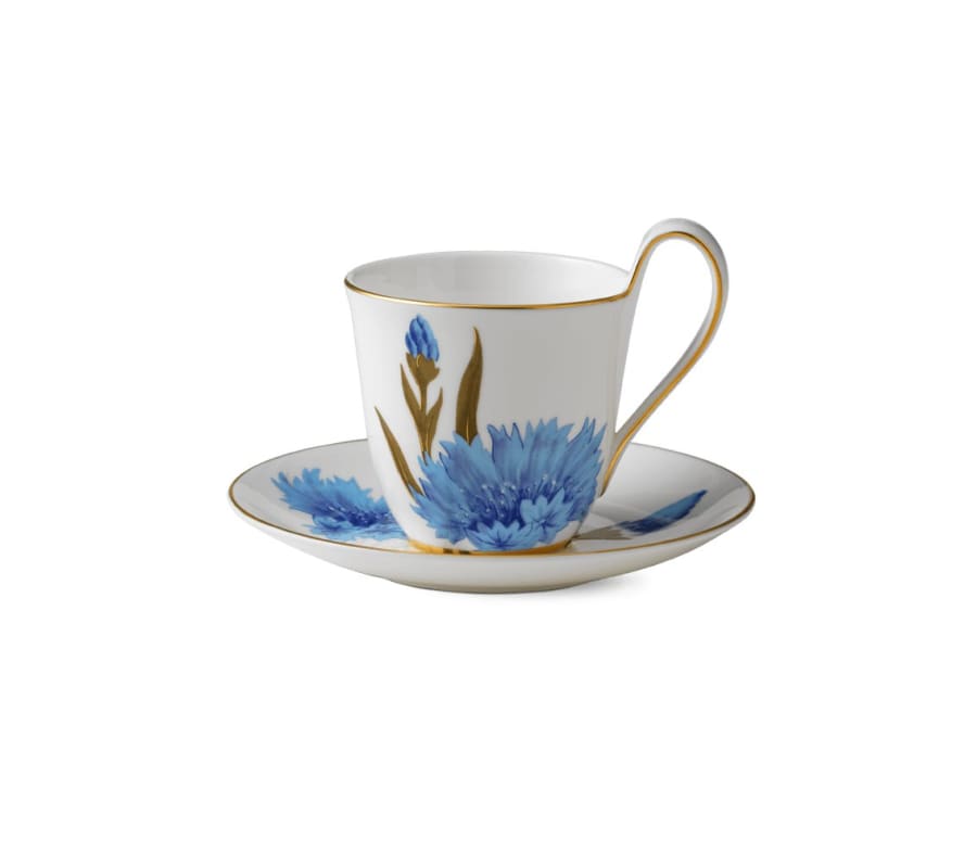 Royal Copenhagen Flora bolli m. undirskál Kornblóm