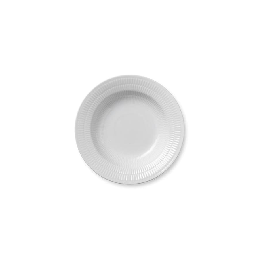 Royal Copenhagen White Fluted diskur djúpur 21cm