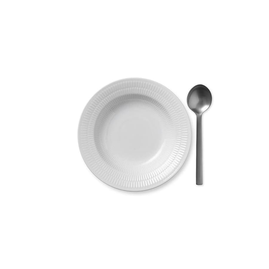Royal Copenhagen White Fluted diskur djúpur 21cm