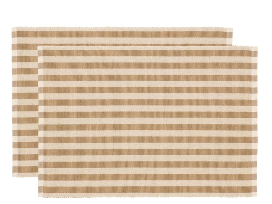 Södahl Diskamotta 2stk 33x48 Statement Stripe beige