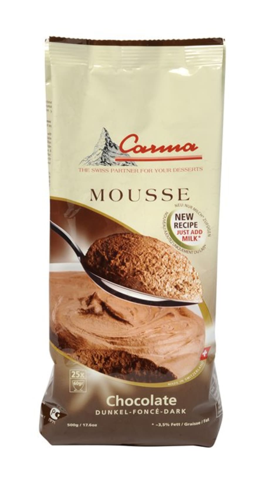 Súkkulaðimús dökk Carma 500g