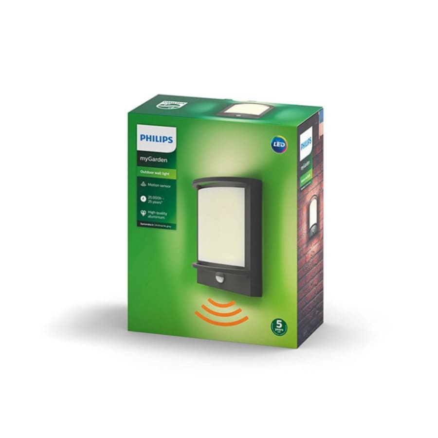 Samondra IR veggljós Antracite 1 x 12W IP44