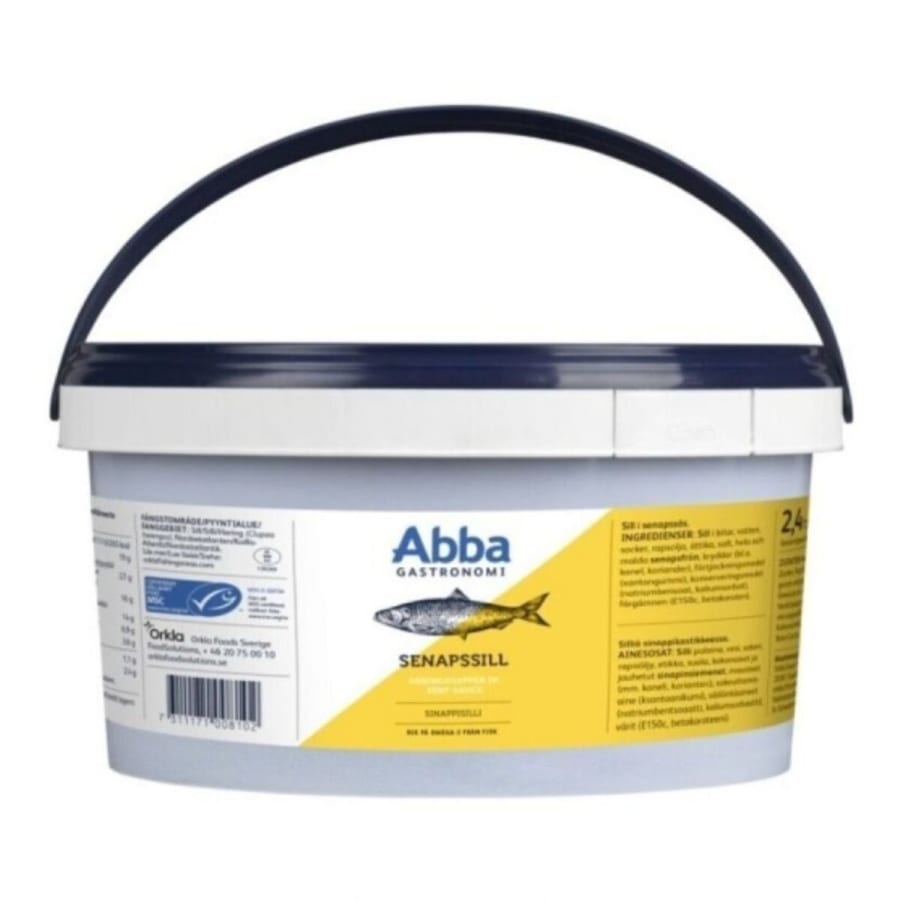 Sinnepssíld bitar 2,4 kg. Abba