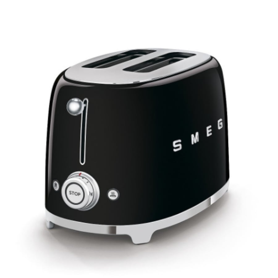 Smeg brauðrist fyrir 2 sneiðar retro style - svört.