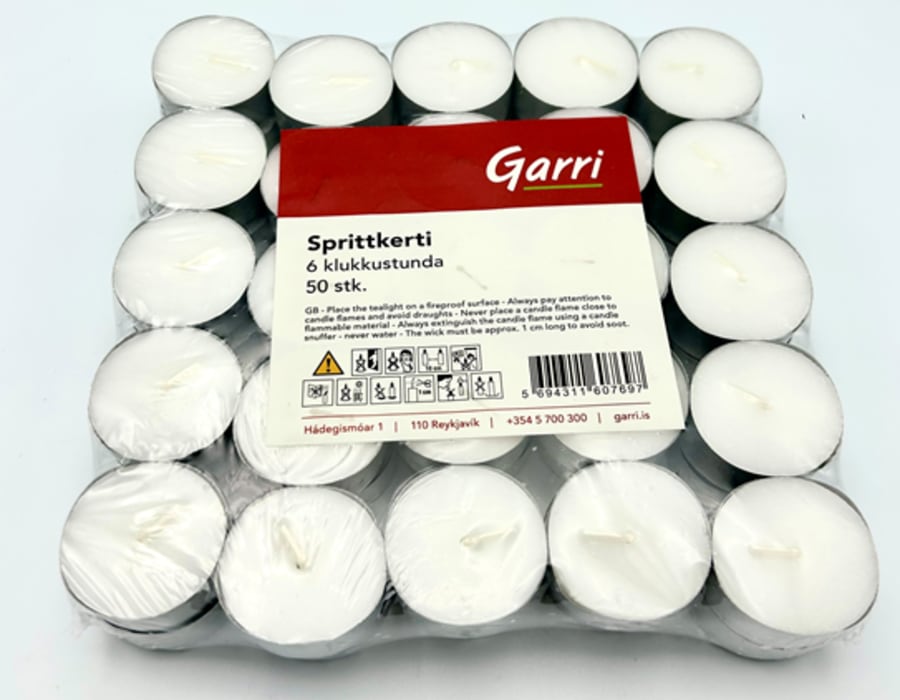 Sprittkerti 6 tíma 50stk