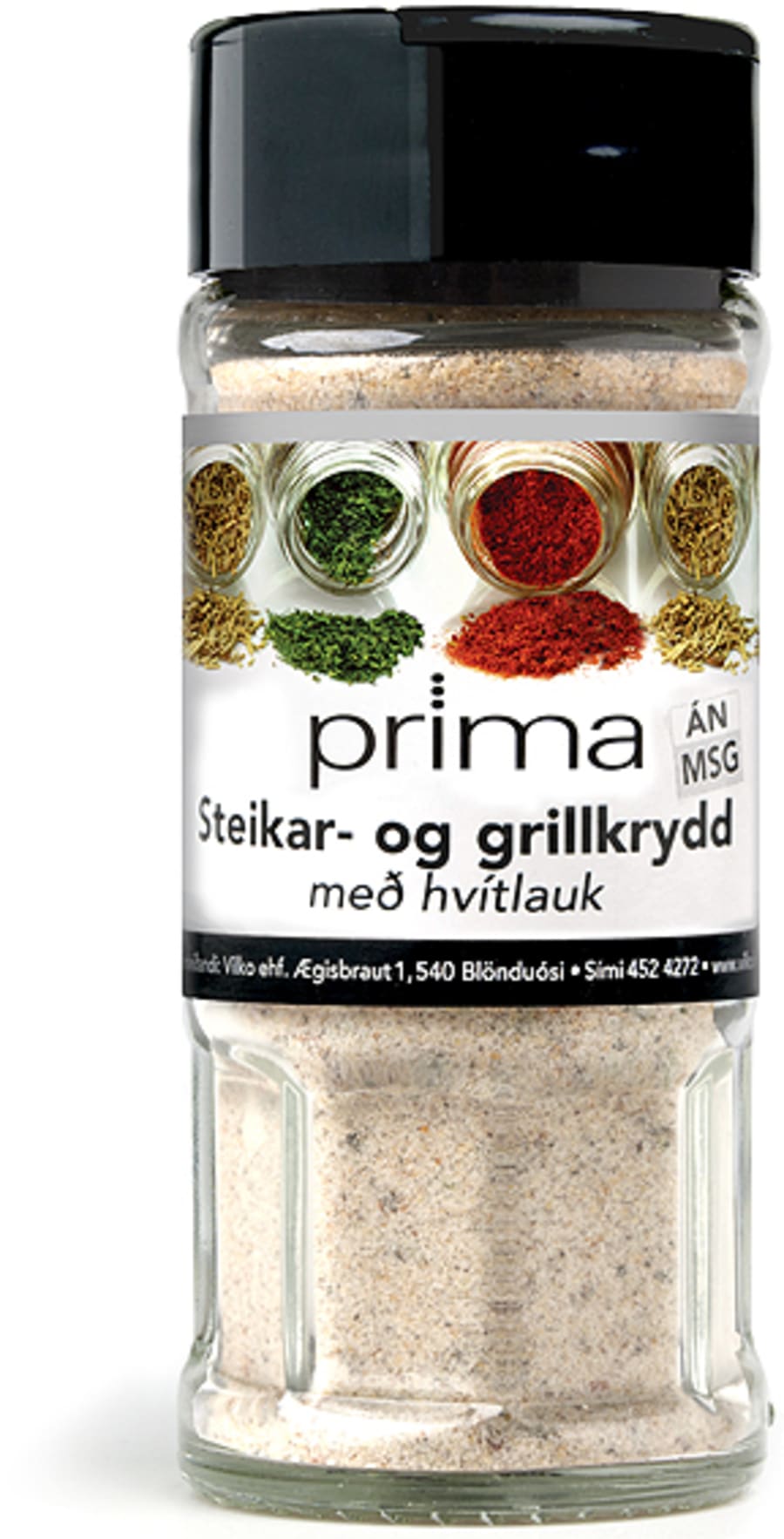 Steikar & Grillkrydd m/hvítlauk 70g *10 glös