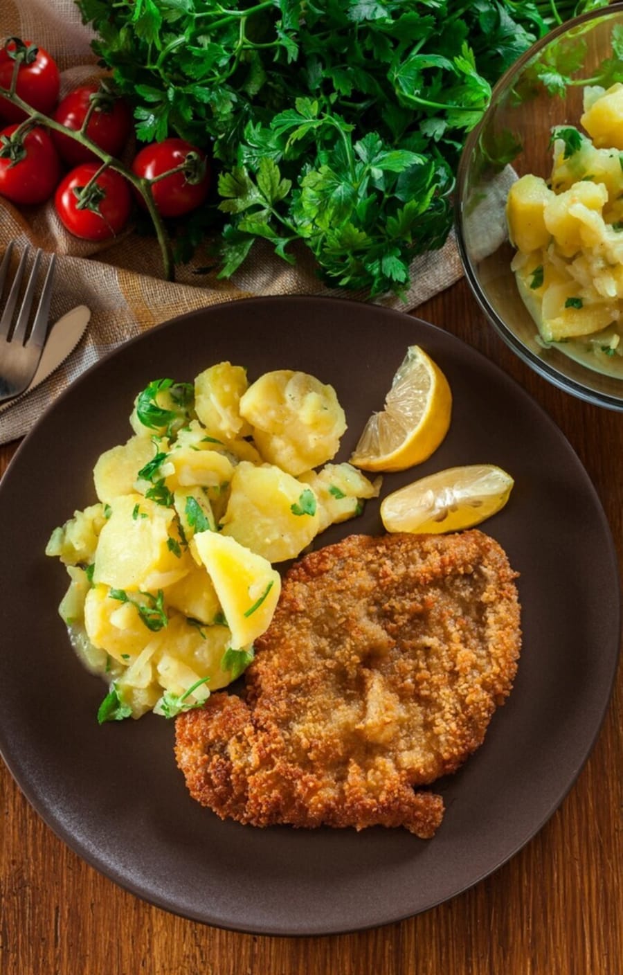 Steikt grísasnitzel fulleldað - Frystivara