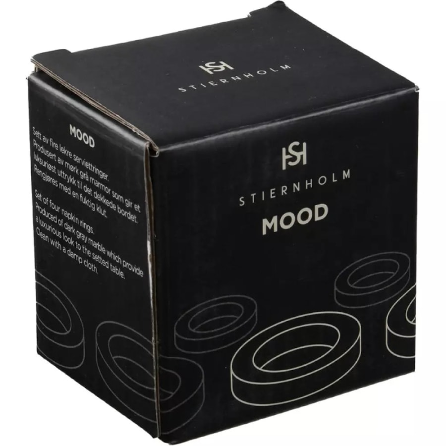 Stiernholm Servíettuhringir marmara Mood 4stk pk