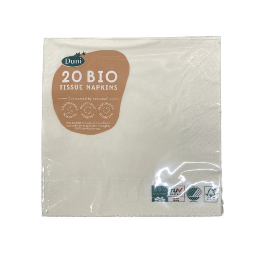 Duni servettur 33 cm 20 stk ljós gulur