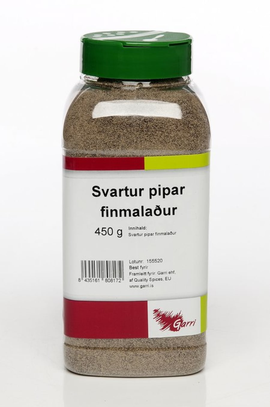 Svartur pipar fínmalaður 450g