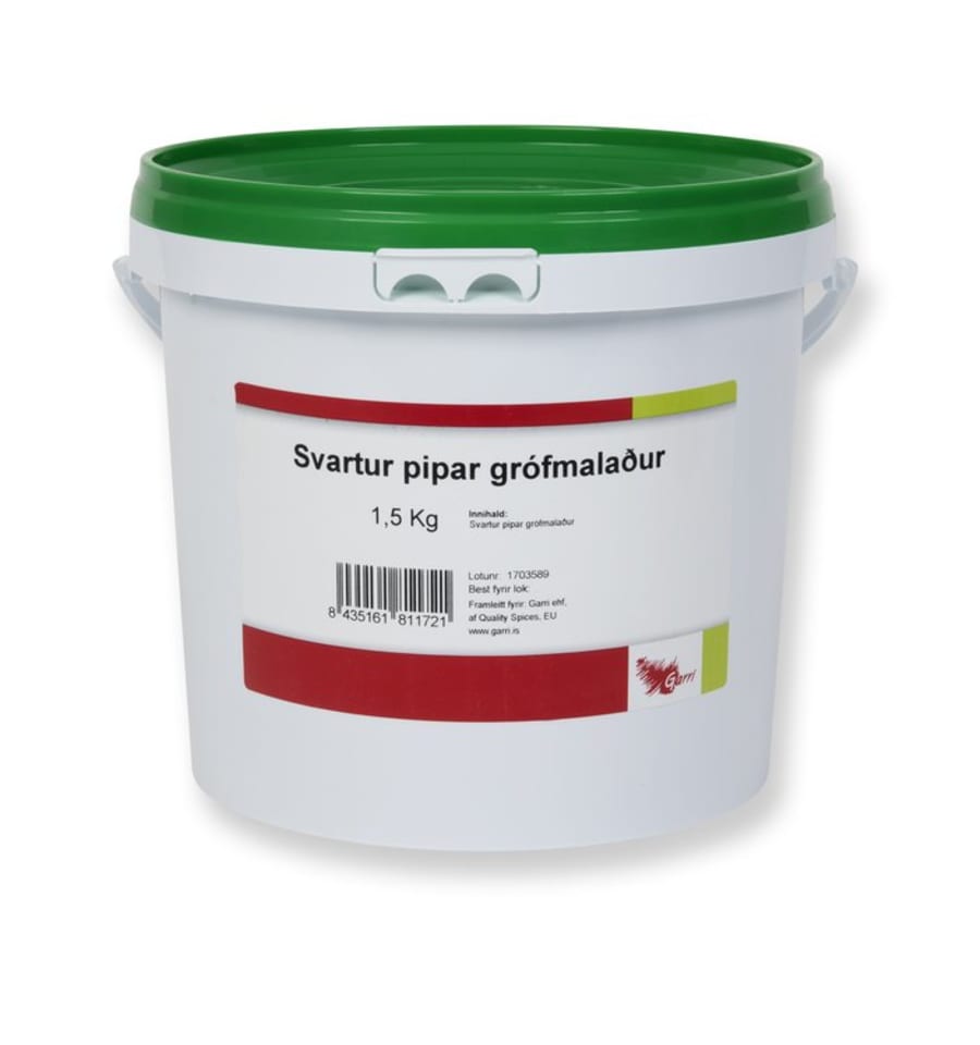 Svartur pipar grófmalaður 1,5kg