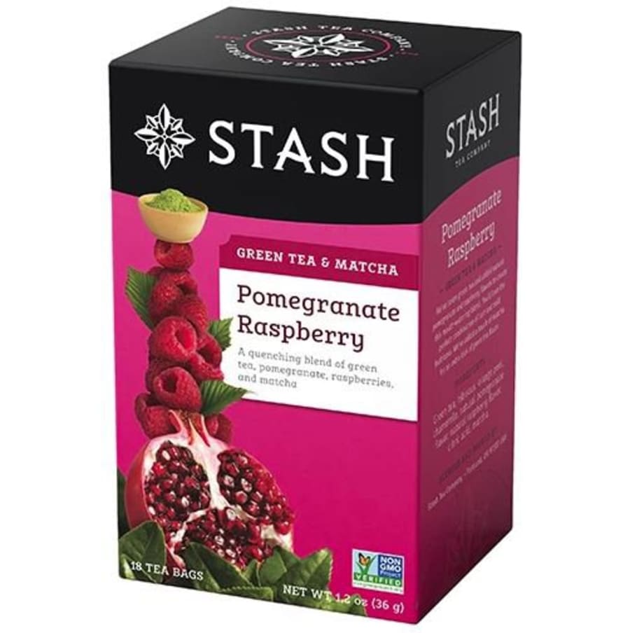 Te Stash Pomegranate Raspberry Green Tea/grænt te 18stk