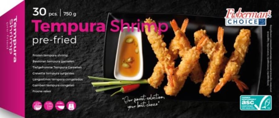 Tempura rækjur 30stk 750g