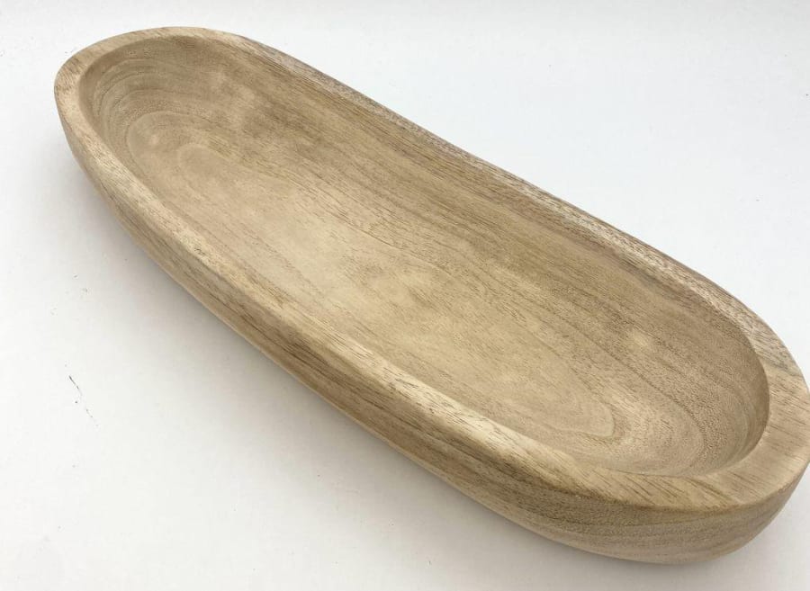 Trendcenter Bakki oval 61x21cm h:8cm ljós viður