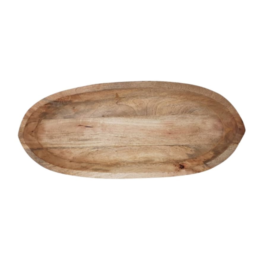 Trendcenter Bakki viður oval 45x20cm h:4cm