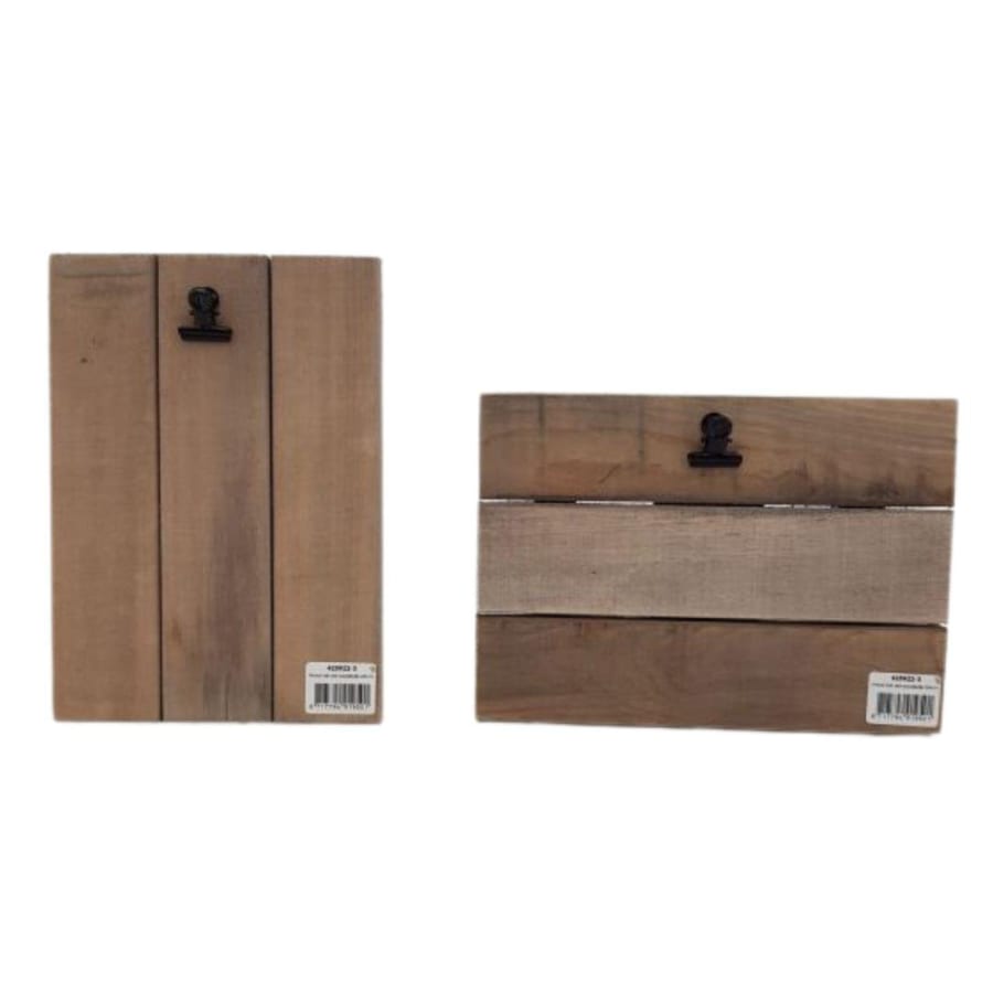 Trendcenter Bretti á vegg 20x14 með klemmu, grófur viður