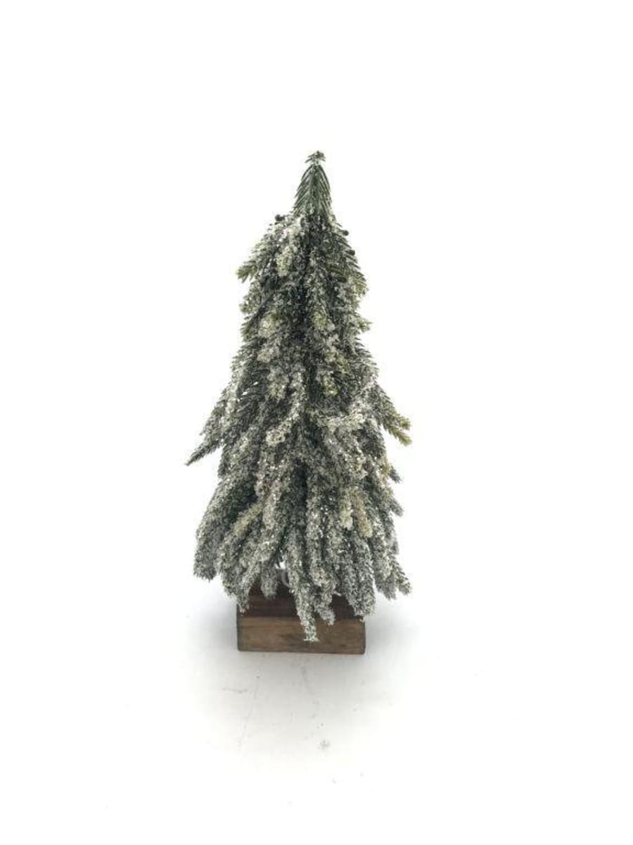 Trendcenter Jólatré 16x27cm með glitrandi snjó