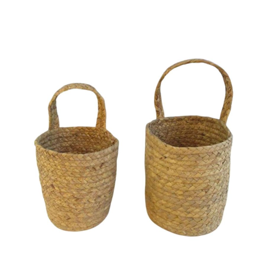 Trendcenter Körfur 2stk bast 15x17 og 12x16 með hanka