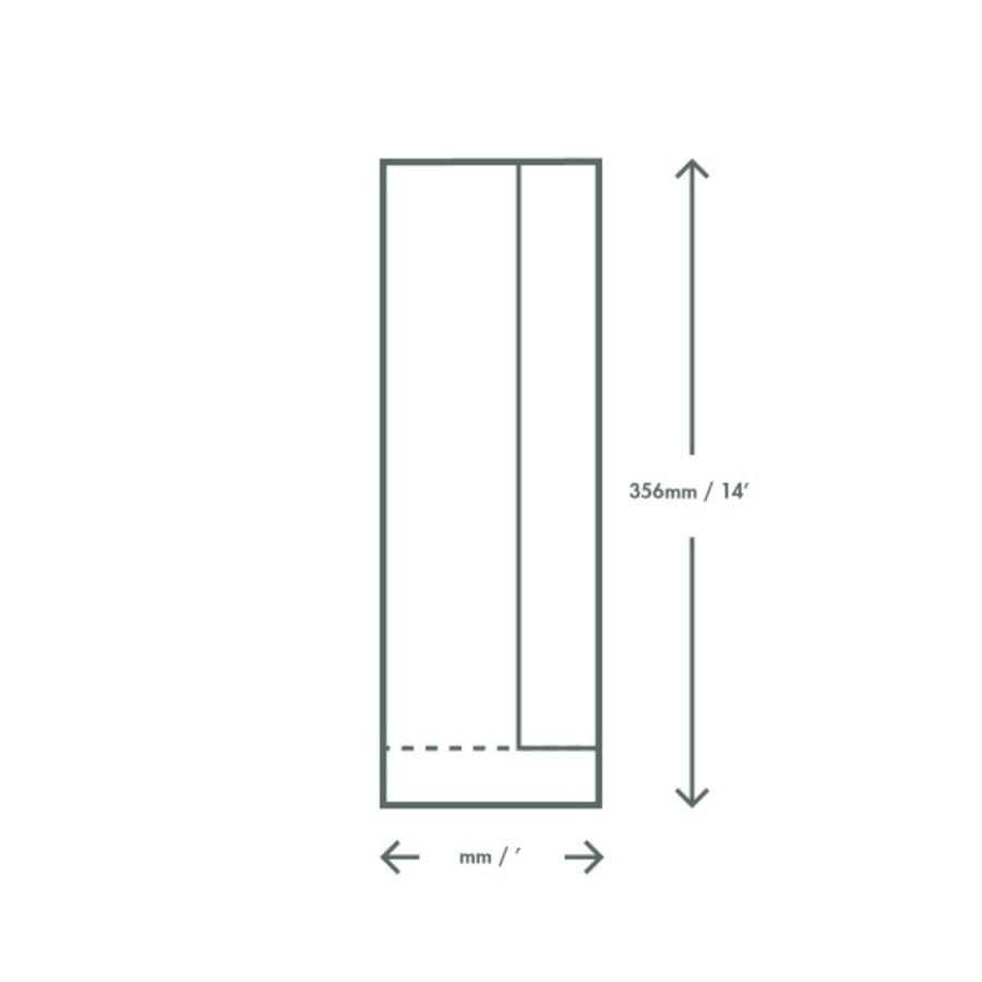 Vegware Pokar brúnir m/gl.10,2x15,2x35,6cm 1000stk