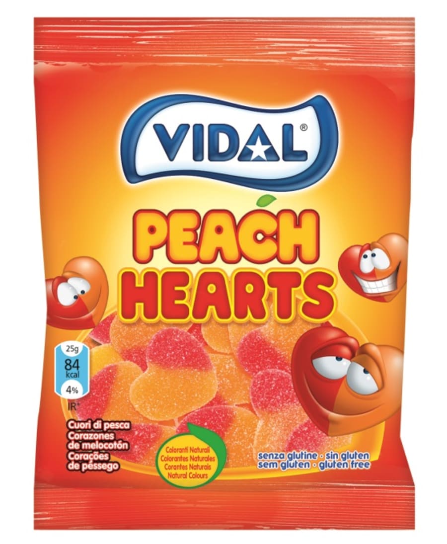 Vidal Peach Hearts 90g