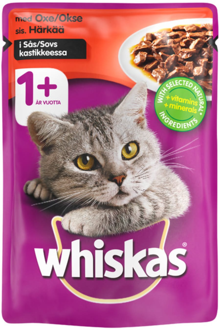 WHISKAS 1+ Kylling gele 85 gr
