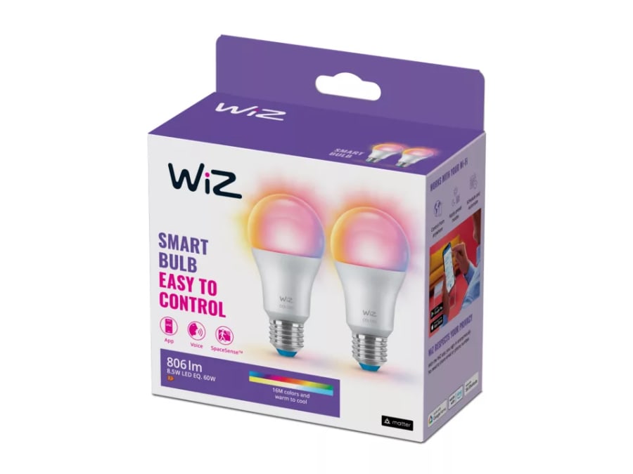 WIZ almenn 60w E27 RGB 2 pack