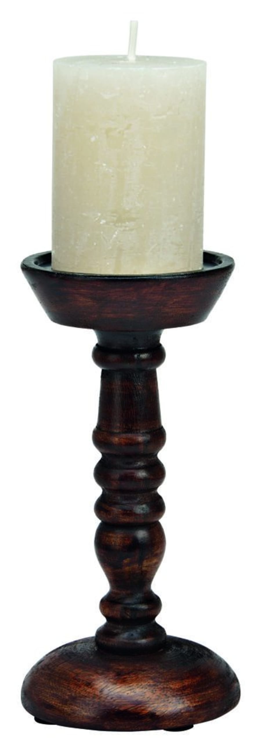 Wurm Kertastjaki h:20cm mango viður brown