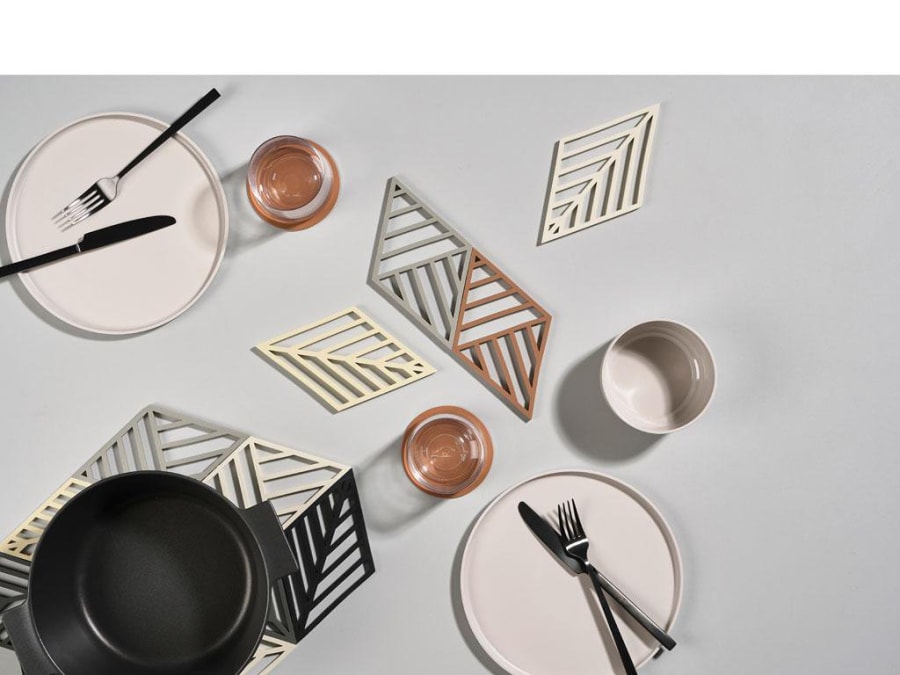 Zone Hitaplattar 2stk Rhombus Leaf pear