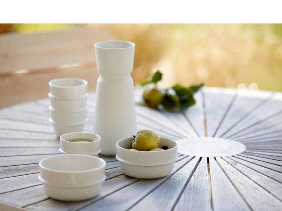 Zone Inu karafla með bolla leir 0,7ltr offwhite