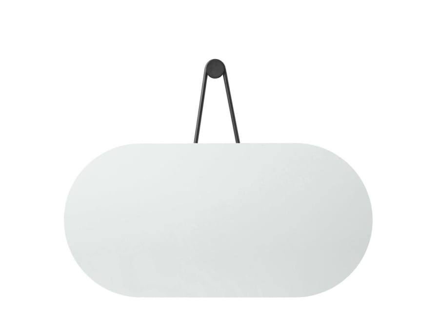 Zone Veggspegill með ól og hanka black 60x30cm