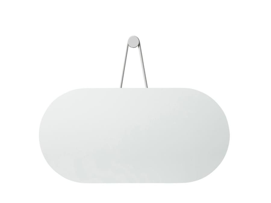 Zone Veggspegill með ól og hanka soft grey 60x30cm