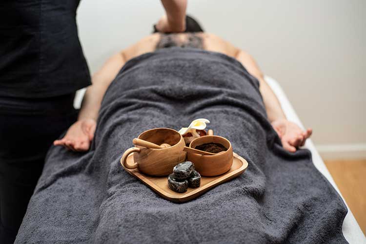 Massage mud scrub