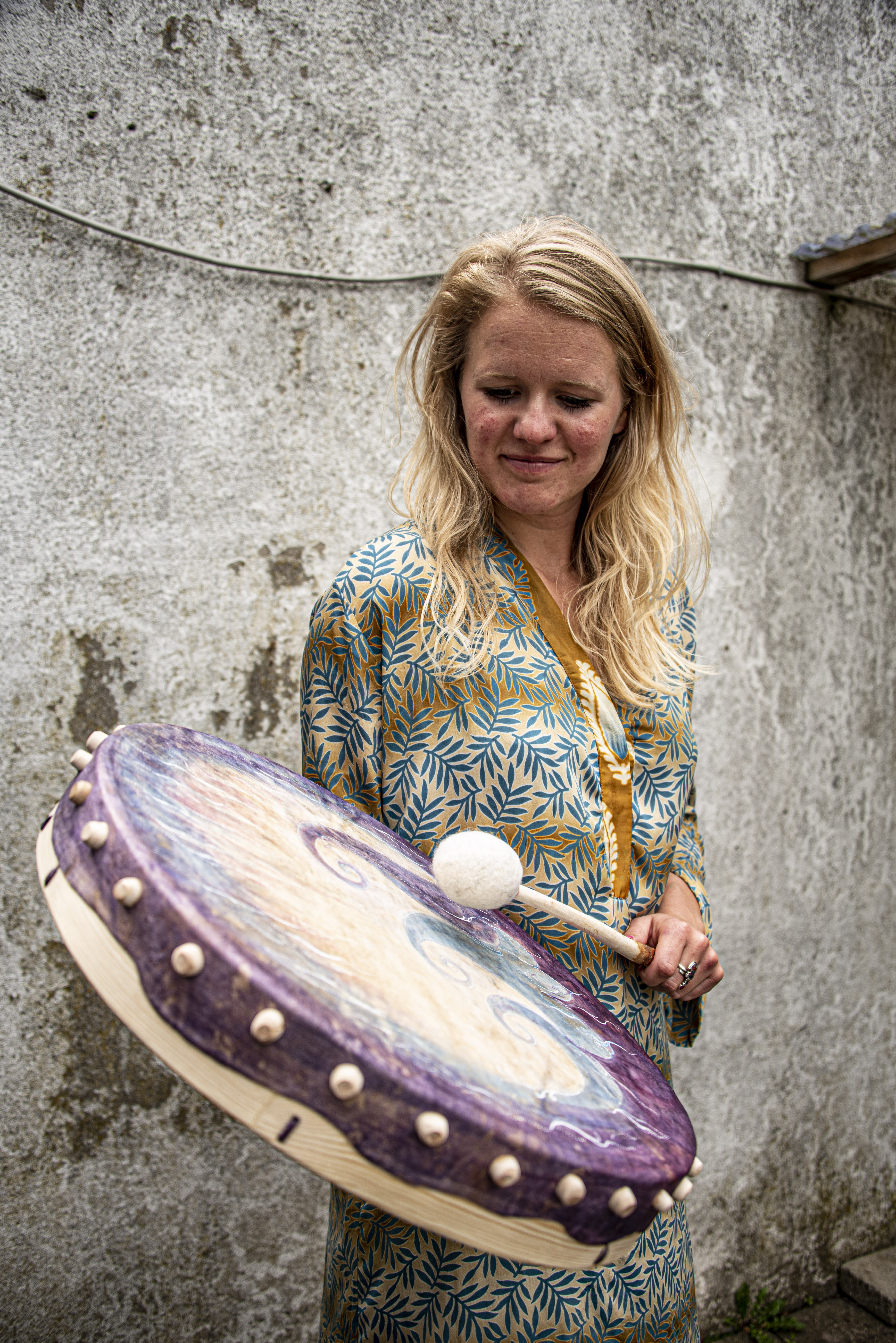 Portrait with drum