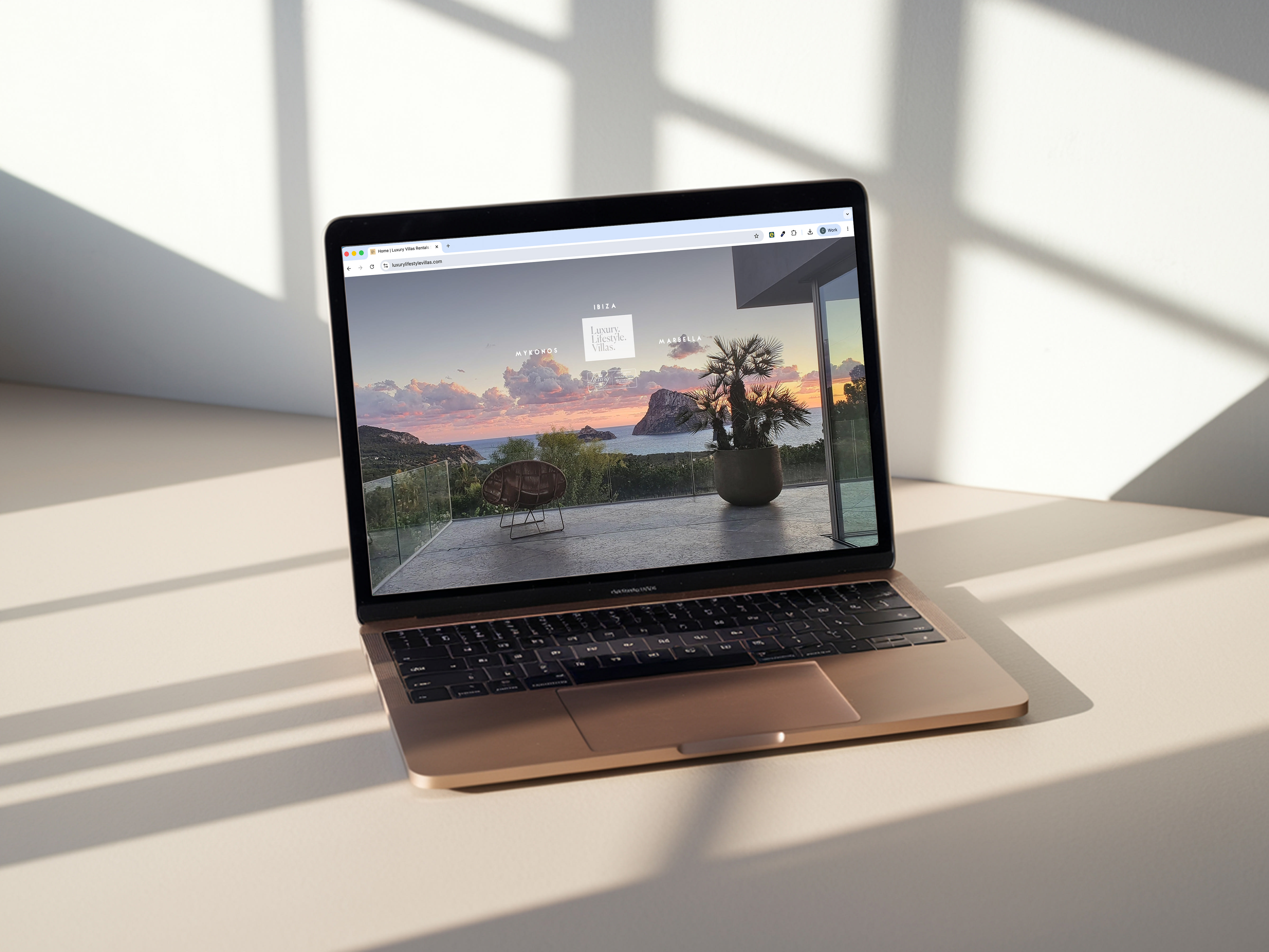 Luxury Lifestyle Villas, homepage