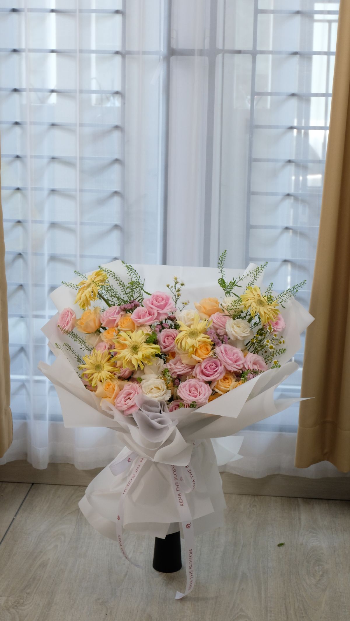 Sunlit Pastel Garden