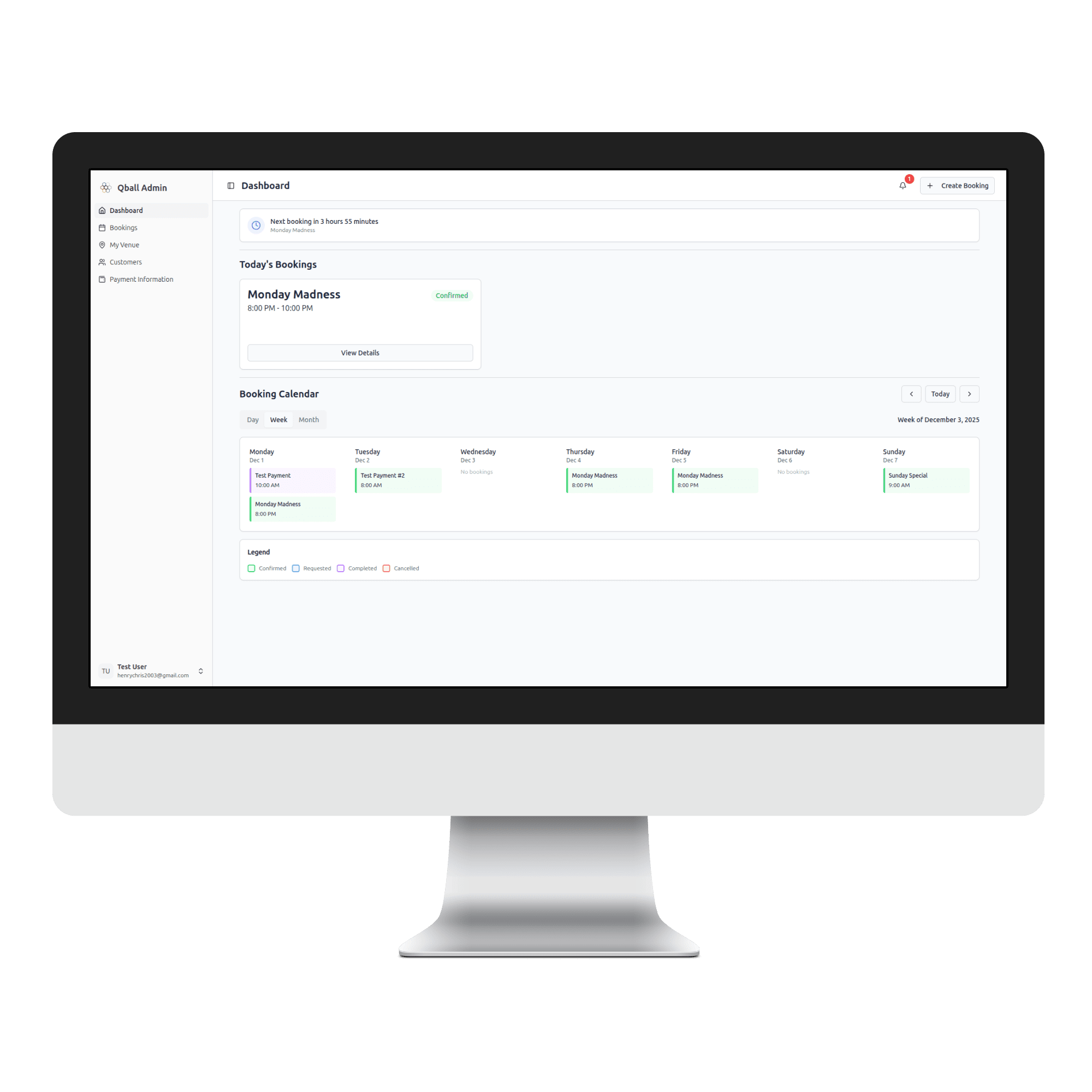QBall Dashboard Preview
