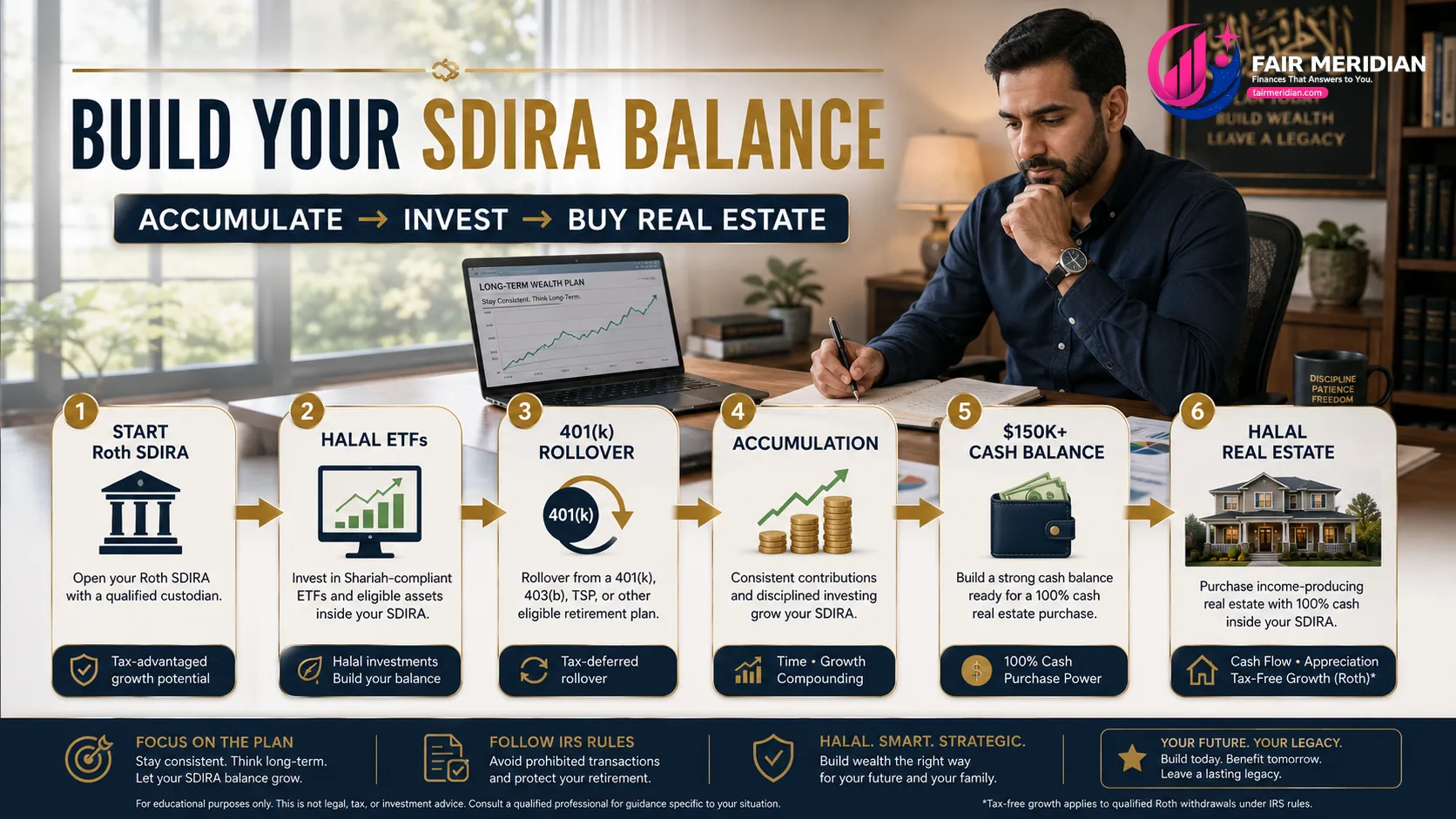 Building a self-directed IRA balance for halal real estate investing