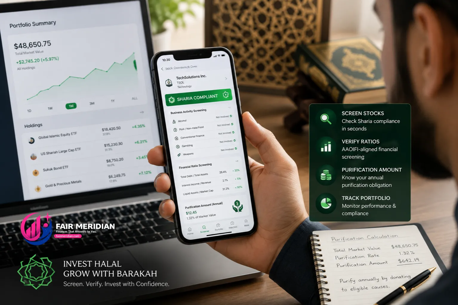Zoya halal stock screener app for Muslim investors checking Sharia compliant stocks
