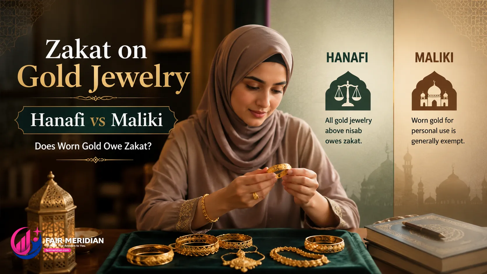 Zakat on gold jewelry explained through the Hanafi vs Maliki difference