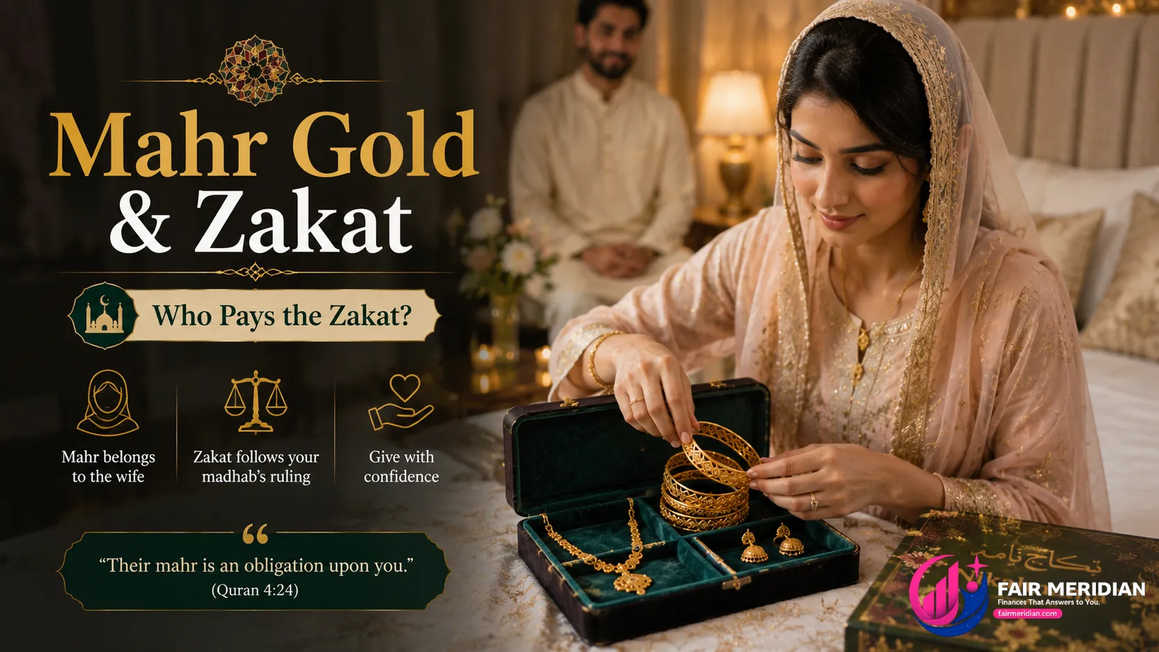 Mahr gold jewelry and zakat rules for Muslim women under different madhabs