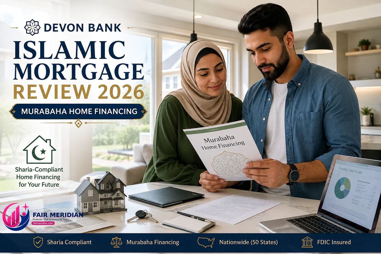 Devon Bank Islamic mortgage review 2026 showing Muslim homebuyers considering Murabaha home financing