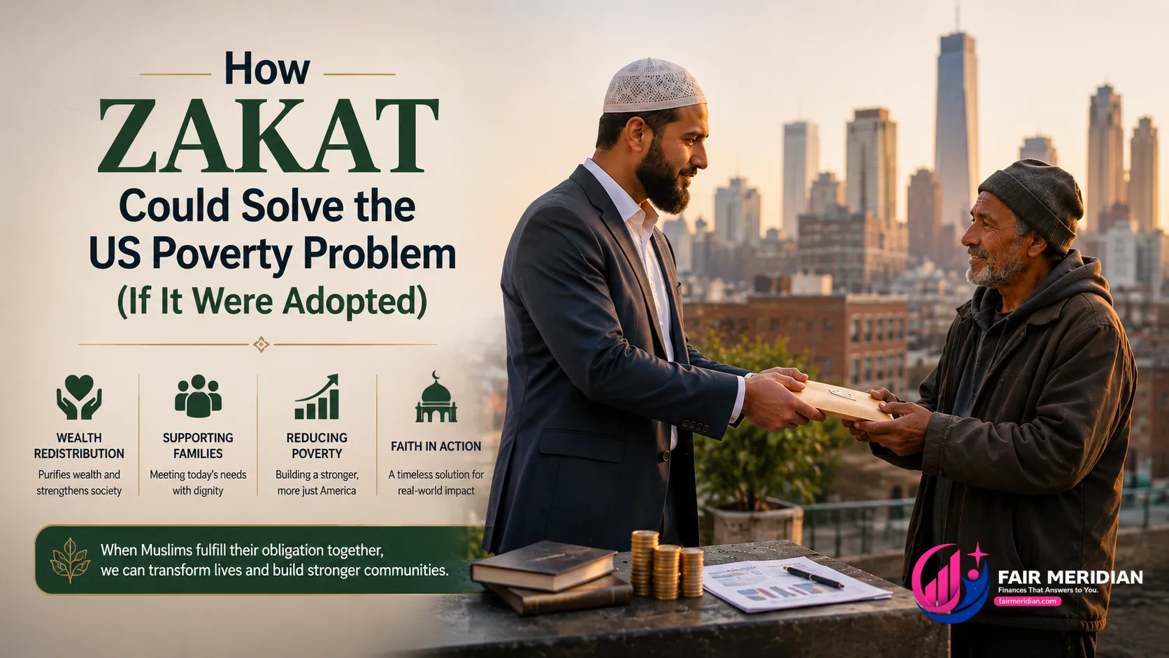 Zakat wealth redistribution and poverty relief in the United States