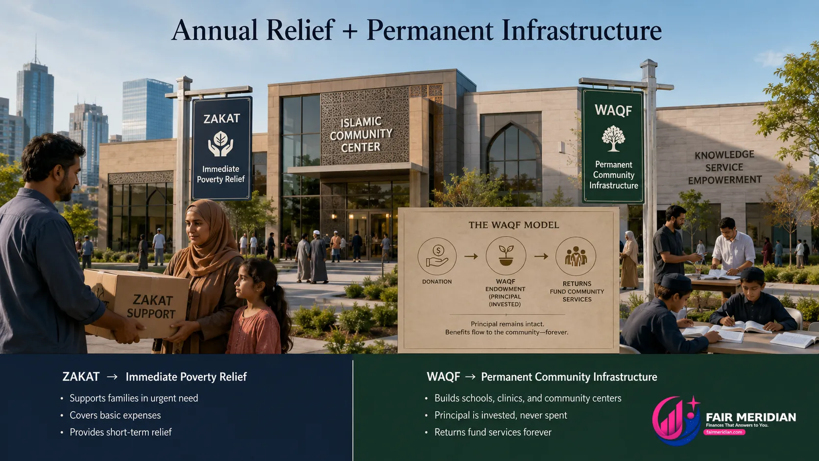 Zakat and waqf supporting Islamic community development in the United States