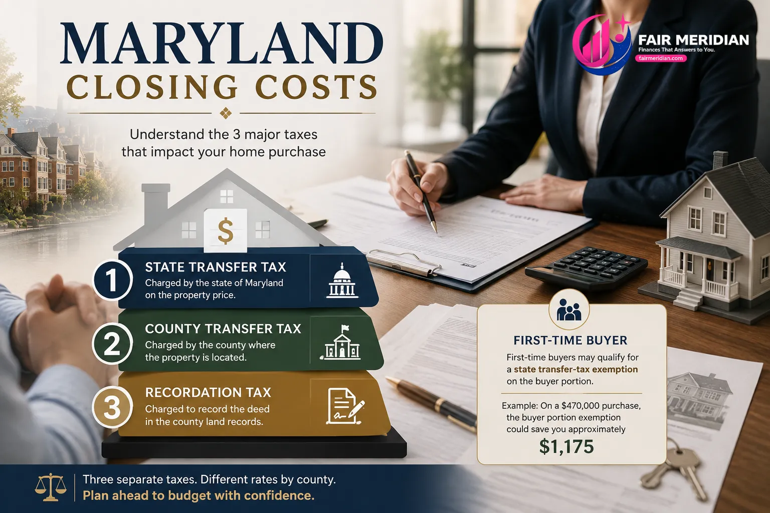 Maryland halal mortgage closing costs and transfer taxes explained