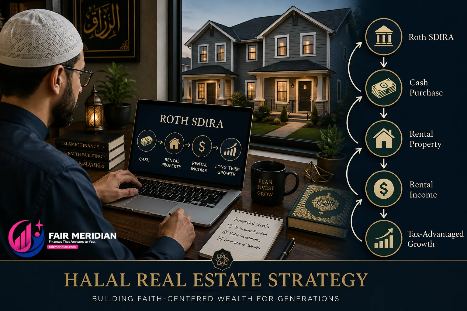 Roth SDIRA halal real estate investing strategy for rental property in America