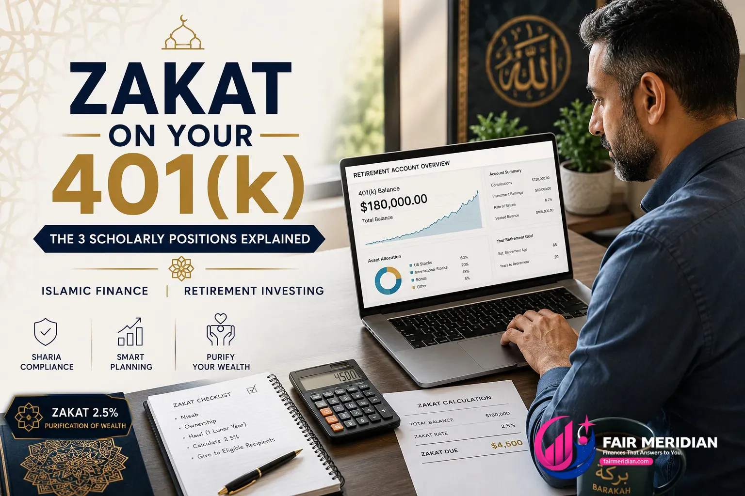 Zakat on 401k explained for Muslim retirement investors using Islamic finance principles