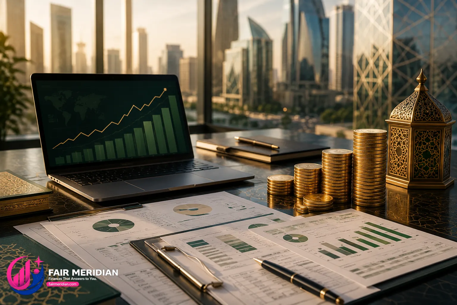 Financial growth representing global Islamic finance assets in 2026