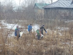 Прихожане храмов Новокузнецкой епархии приняли участие во Всекузбасском субботнике