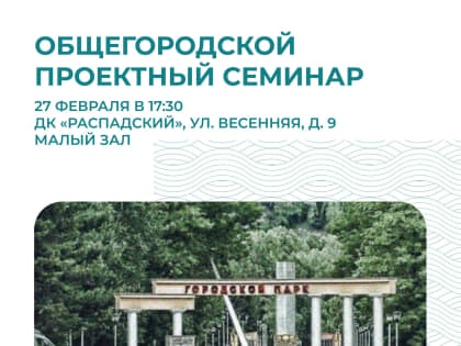 27 февраля пройдёт общегородской проектный семинар