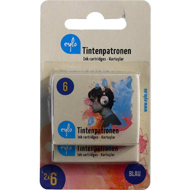 Eylo Tintenpatronen 2x6 blau Standard